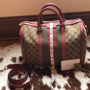 Gucci Vintage Web Boston Bag